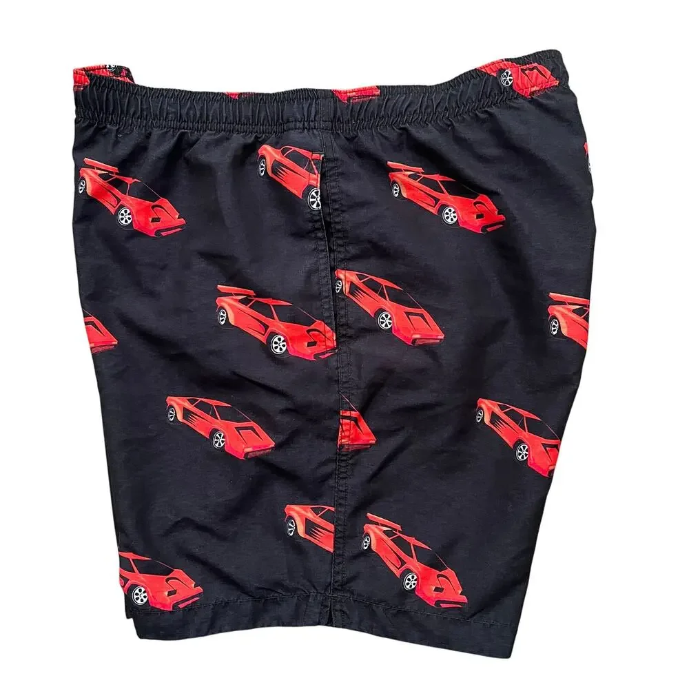 Modern Amusement Mens Sport Car Mesh Lined Swim Trunks Shorts Drawstrings‎ XL